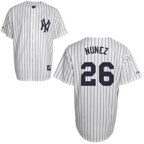 Eduardo Nunez #26 Youth Baseball Jersey-New York Yankees Authentic Home White MLB Jersey - Click Image to Close